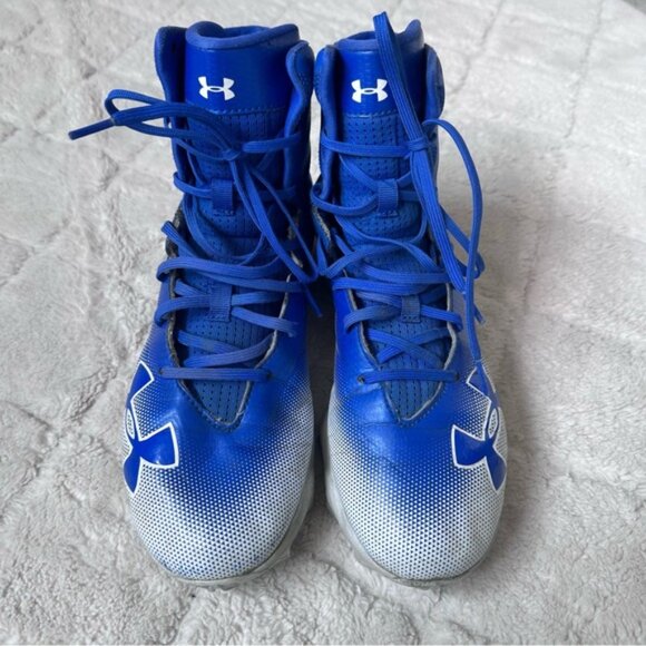 Under Armour | Blue and White Mens Highlight Rm Football Cleats | Size 8 main image 5